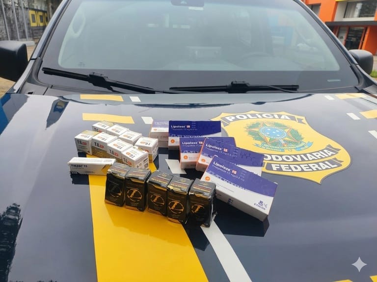prf-apreende-anabolizantes-e-canetas-emagrecedoras-durante-fiscalizacao-na-br-163-em-mt